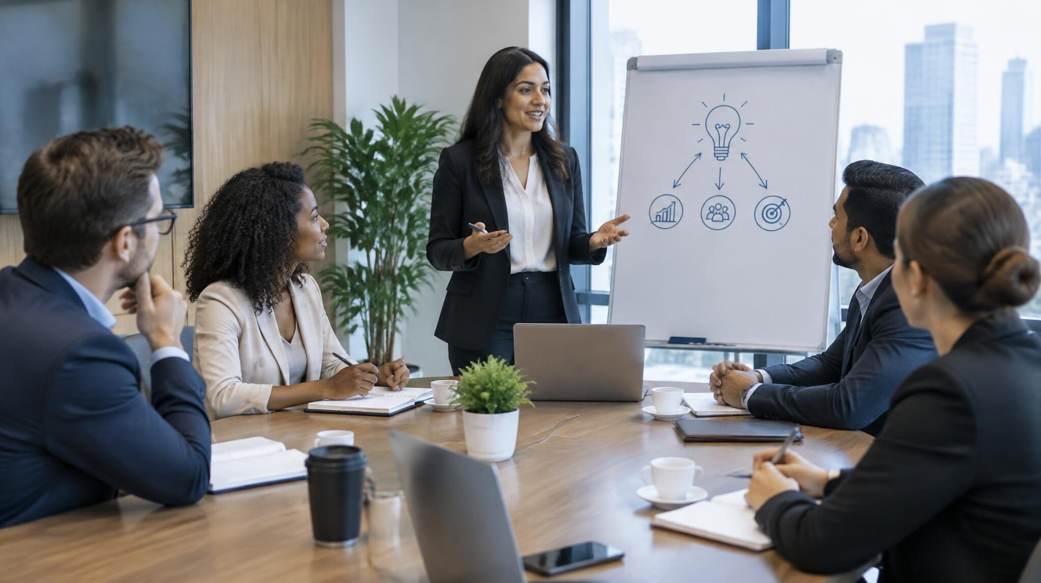business professionals in meeting